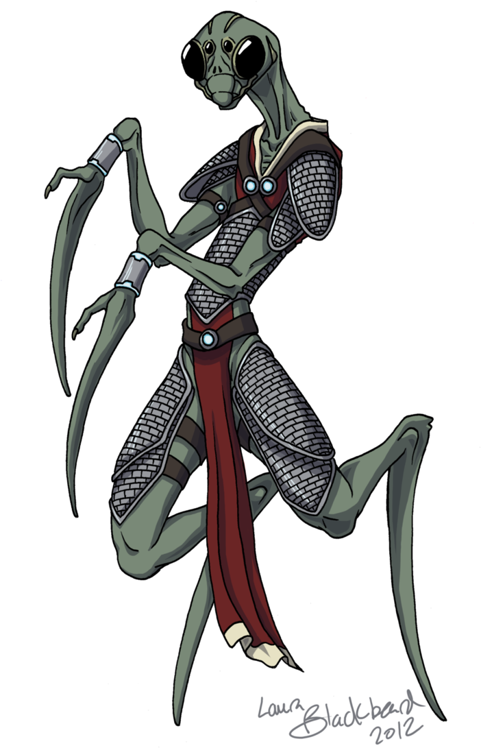 Mantis Alien By Agenza - Praying Mantis Alien Concept Art (713x1120), Png Download