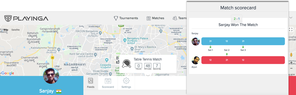 Table Tennis Banner Image - Bracket (1188x385), Png Download