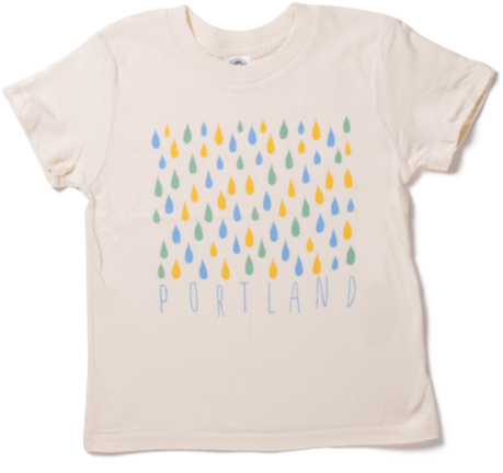 Portland Rain Color Kids Tee - Portland (600x600), Png Download