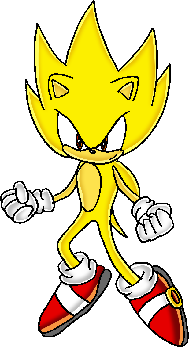 Super Sonic The Hedgehog Project 20 - Super Sonic The Hedgehog Drawings (618x1132), Png Download