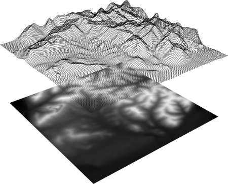 Images/height Map Example2 - Height Map To Mesh (450x362), Png Download