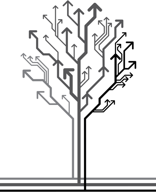 Decision-tree - Circuit Board Tree Pattern (500x613), Png Download