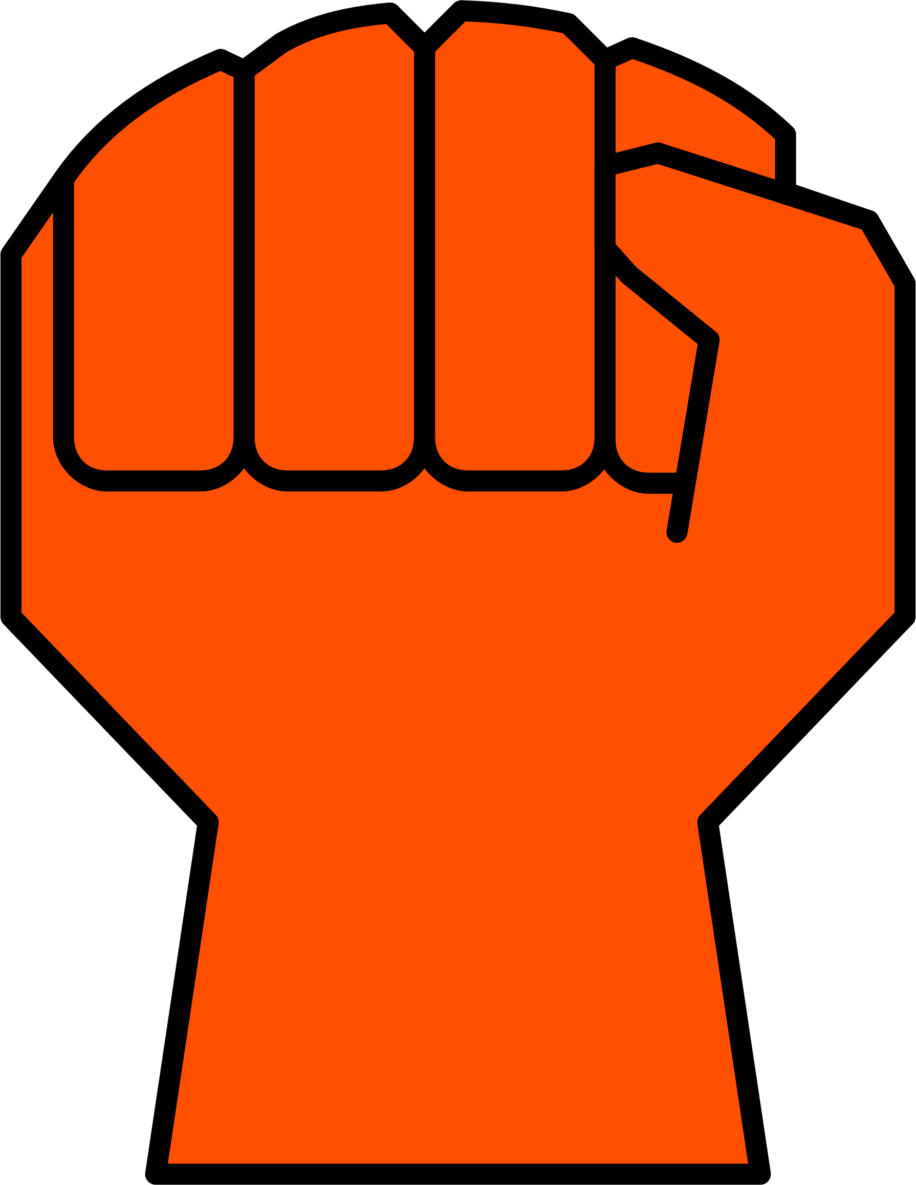 This Free Icons Png Design Of Clenched Fist (1790x2316), Png Download