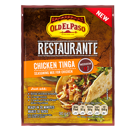 All Taco Products - Old El Paso Restaurante Chicken Tinga Taco Kit (800x450), Png Download