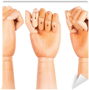 Closeup Of Right Wooden Hand - Fist (400x400), Png Download