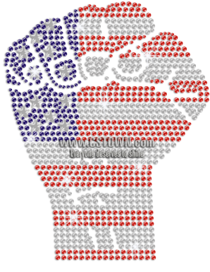 Clench Your Fist To Make The United States Iron On - Crochet (450x450), Png Download