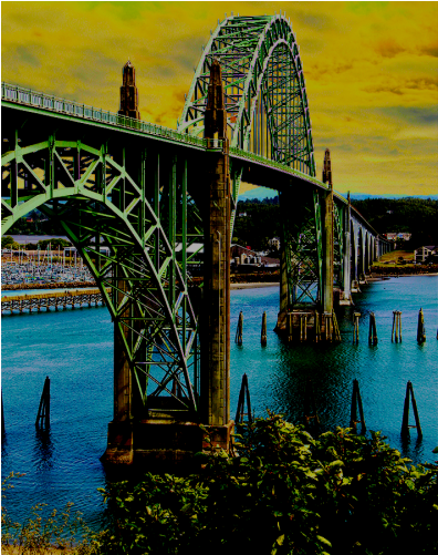 Yaquina Bay Bridge (1000x500), Png Download