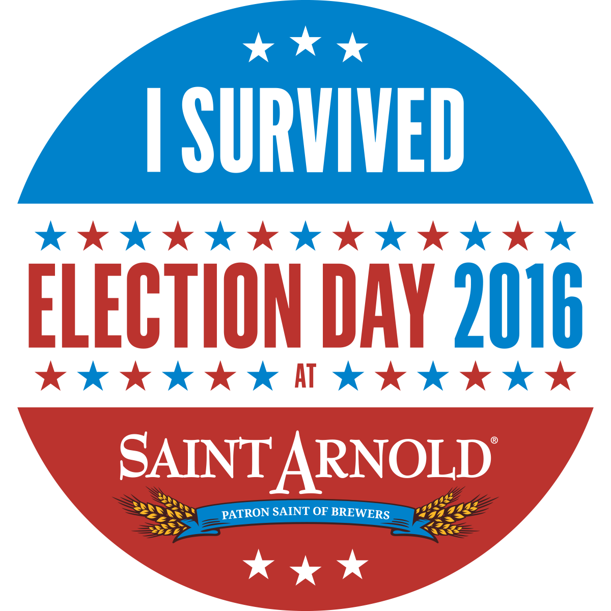 Election Day 2016 Sticker At Http - Saint Arnold Endeavour Ipa - Saint Arnold Brewing Company (1200x1200), Png Download
