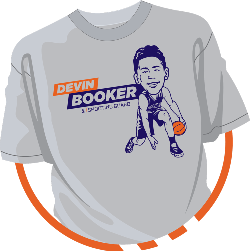 And Receive A Devin Booker T-shirt - Phoenix Suns (1000x1004), Png Download