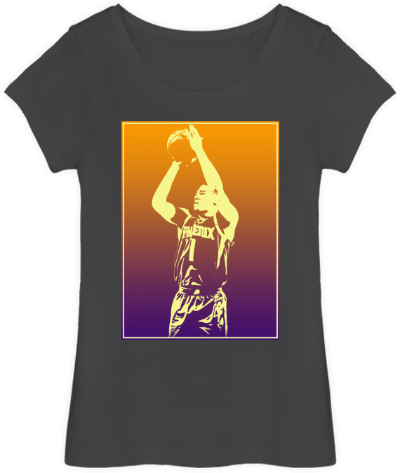 T-shirt Femme - Devin Booker - Basketball Player - - T-shirt (570x675), Png Download
