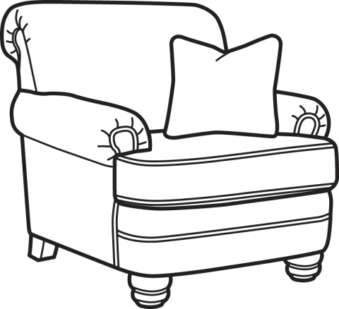 Bay Bridge Chair 7790-10 - Furniture Coloring (480x438), Png Download