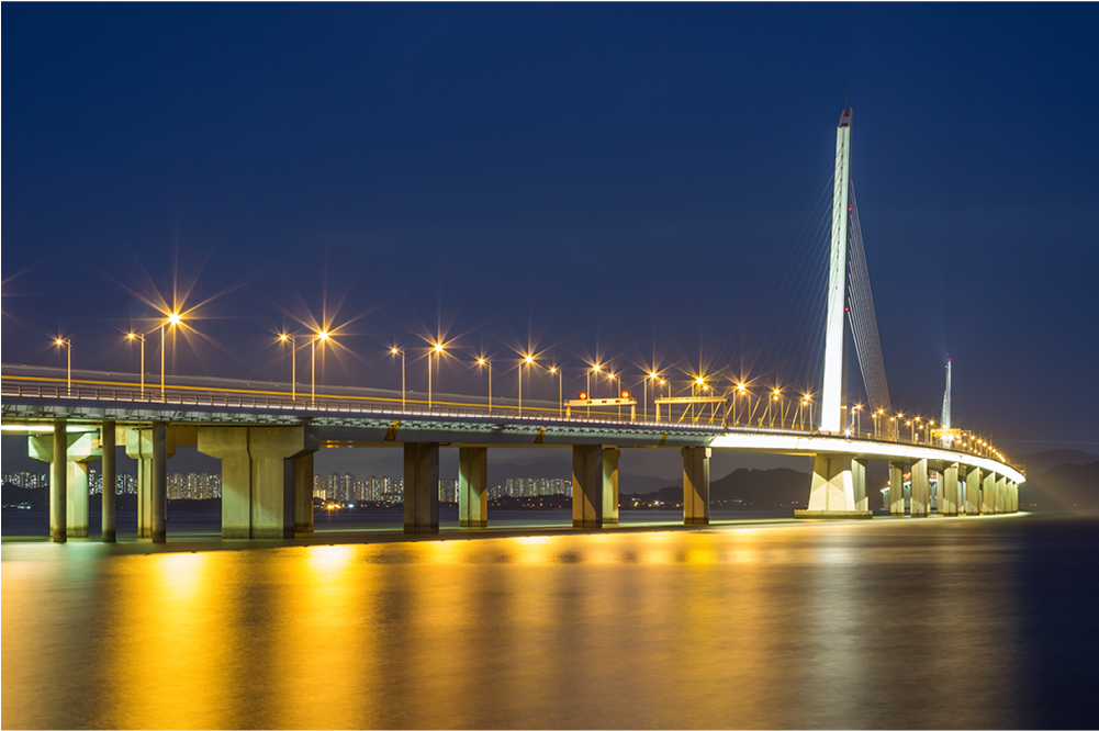 Hong Kong, Shenzhen Bay Bridge - Shenzhen Bay Bridge (1000x1000), Png Download