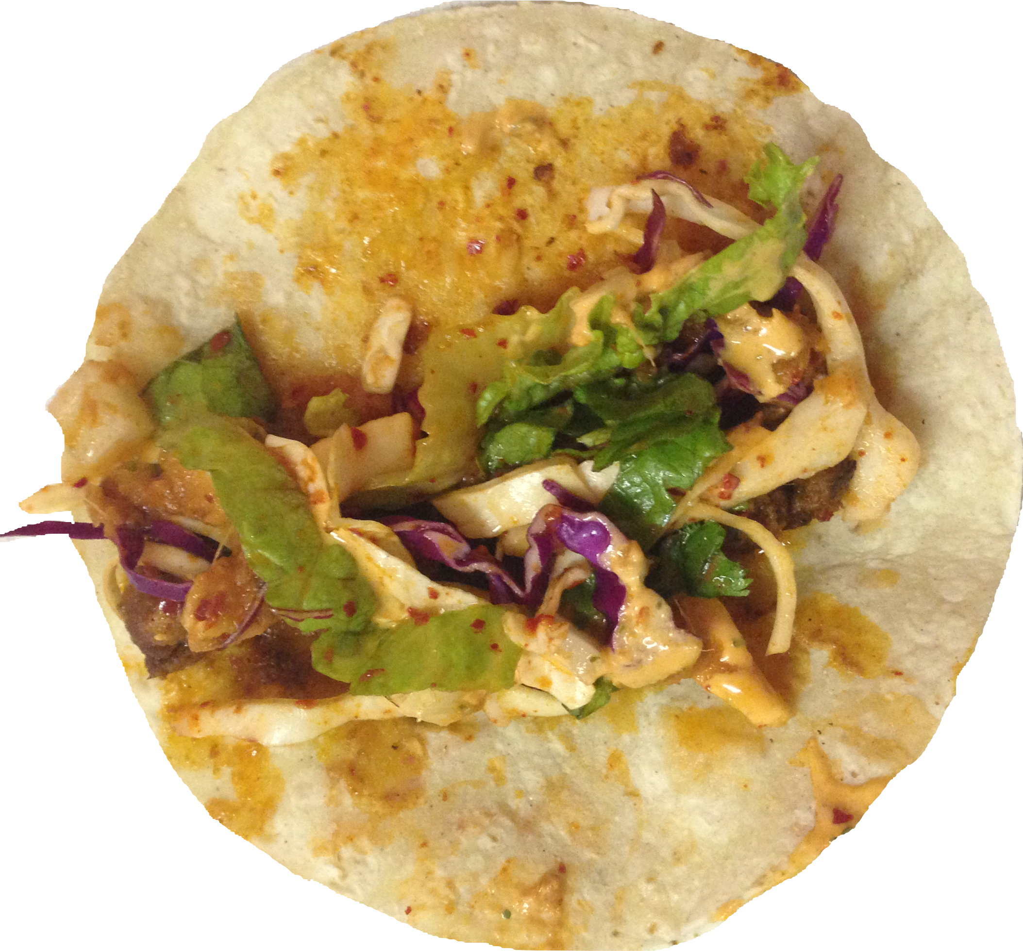 And Here We Have The Pork Taco - Korean Taco (2107x1960), Png Download