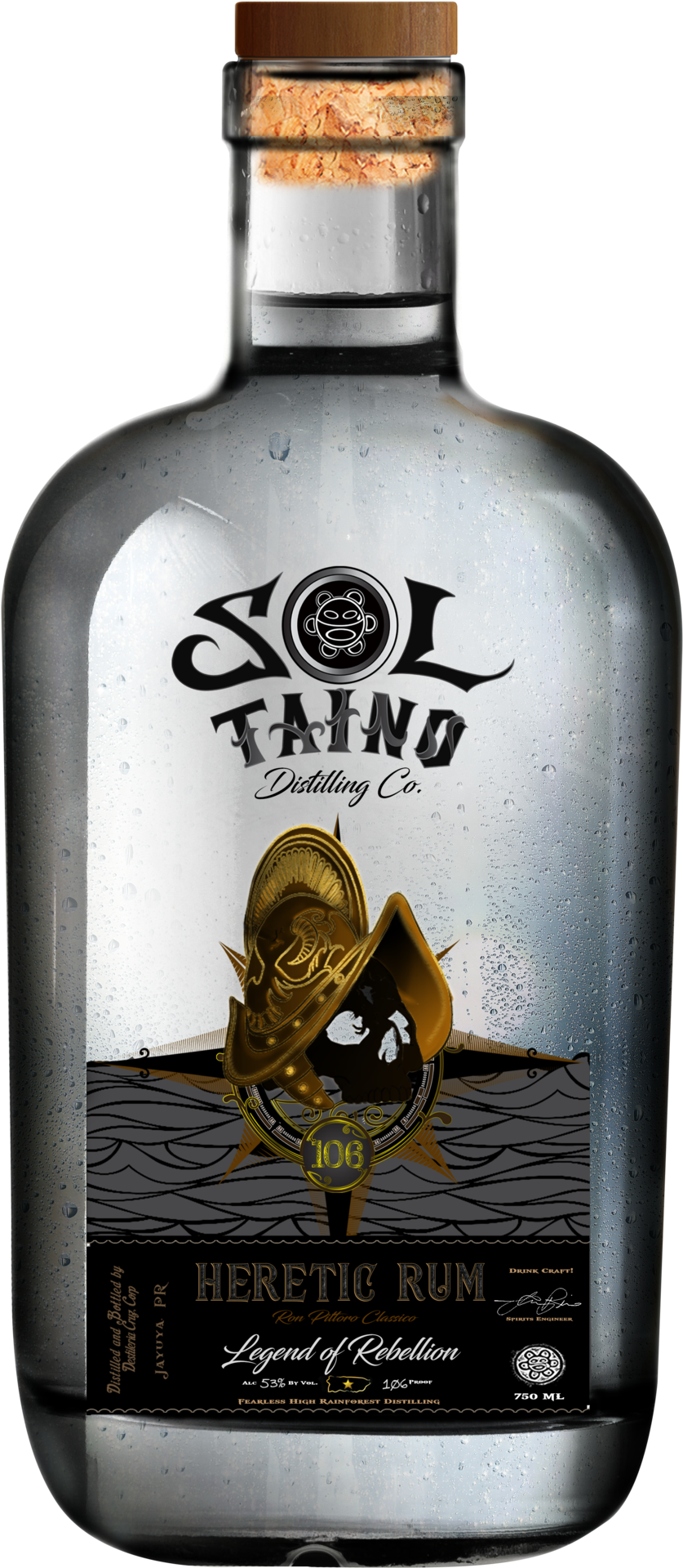 Heretic Bottle Solo - Portable Network Graphics (1000x2111), Png Download