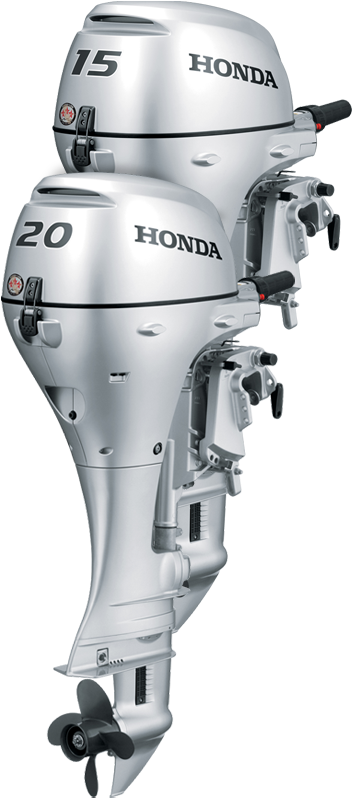 Header Honda Outboard Bf15 20 - Honda Marine Honda 20 Hp (15") Shaft Gas Powered Outboard (351x808), Png Download