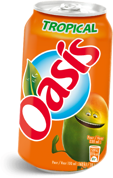 Oasis Tropical Png - Canette De Oasis (369x609), Png Download