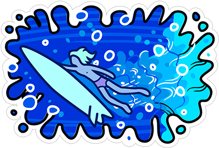 Серфер Surf Сёрф - Surfing (490x317), Png Download