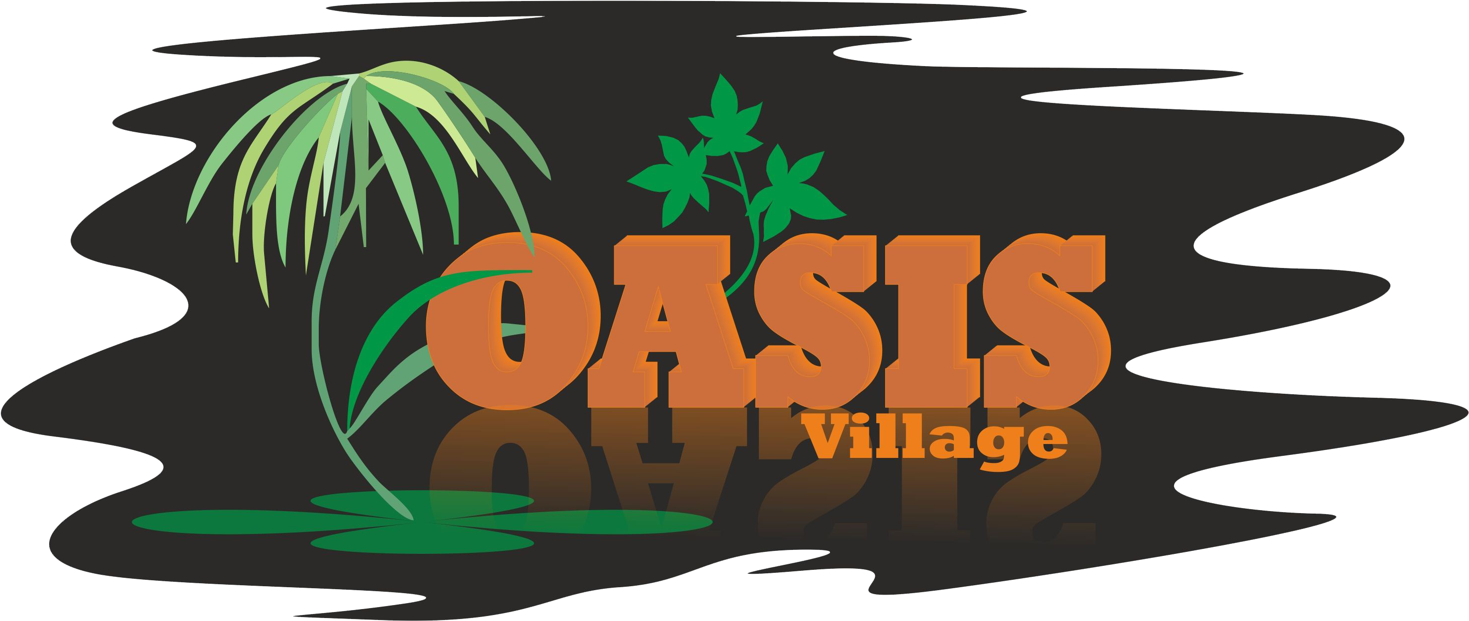 Oasis Village - Illustration (3101x1495), Png Download