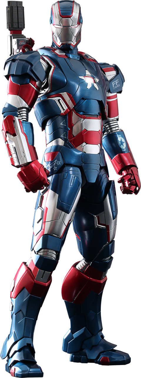 Hot Toys Iron Patriot Sixth Scale Figure - Marvel Iron Patriot (480x1285), Png Download