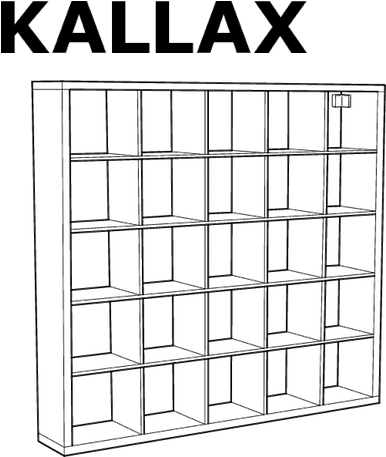 Kallax Dowel Pins - Kallax Ikea (500x500), Png Download