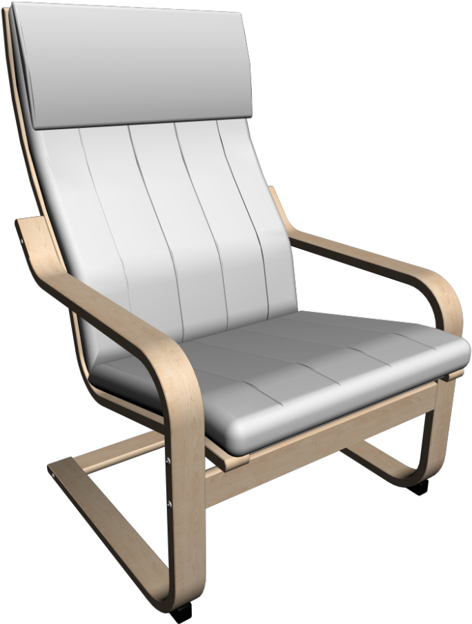 Poäng Chair, Birch Veneer, Alme Natural By Ikea - Poäng Ikea Png (1000x1000), Png Download