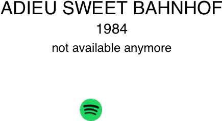 Adieu Sweet Bahnhof 1984 Not Available Anymore Tracklist - Circle (530x308), Png Download