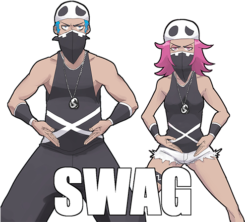 89idzdi - Team Skull Vs Team Rocket (500x478), Png Download