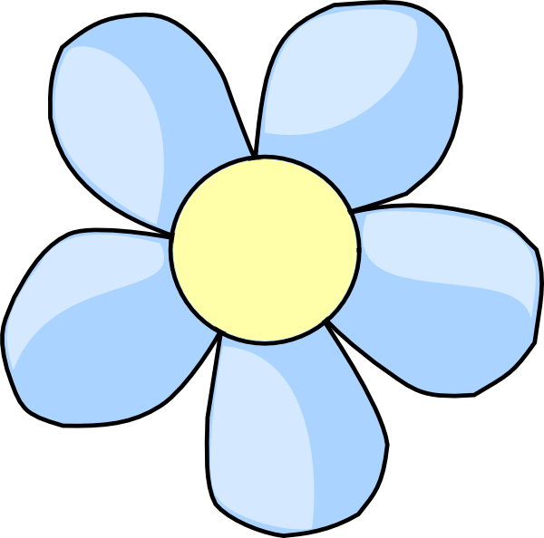How To Set Use Clear-blue Flower Svg Vector - Clip Art Flower Black And White (600x594), Png Download