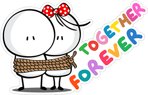 Together Forever Gether Ever - Messenger Bigli Migli Sticker Hd (490x317), Png Download