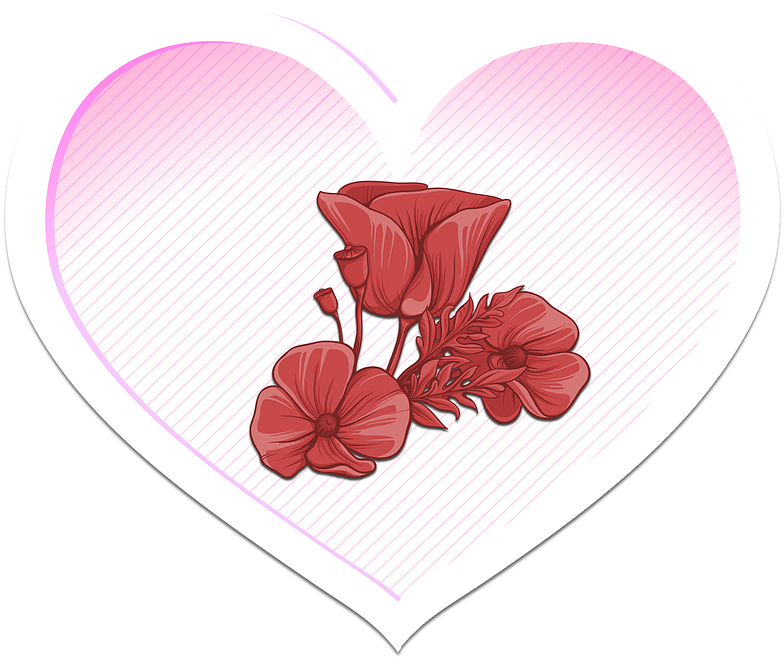 Heart, Flower, Love, Valentine's Day, Symbol, Affection - Feliz Cumpleaños Amor (881x720), Png Download
