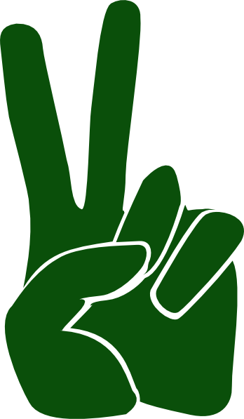 Victory Sign Clipart (348x597), Png Download