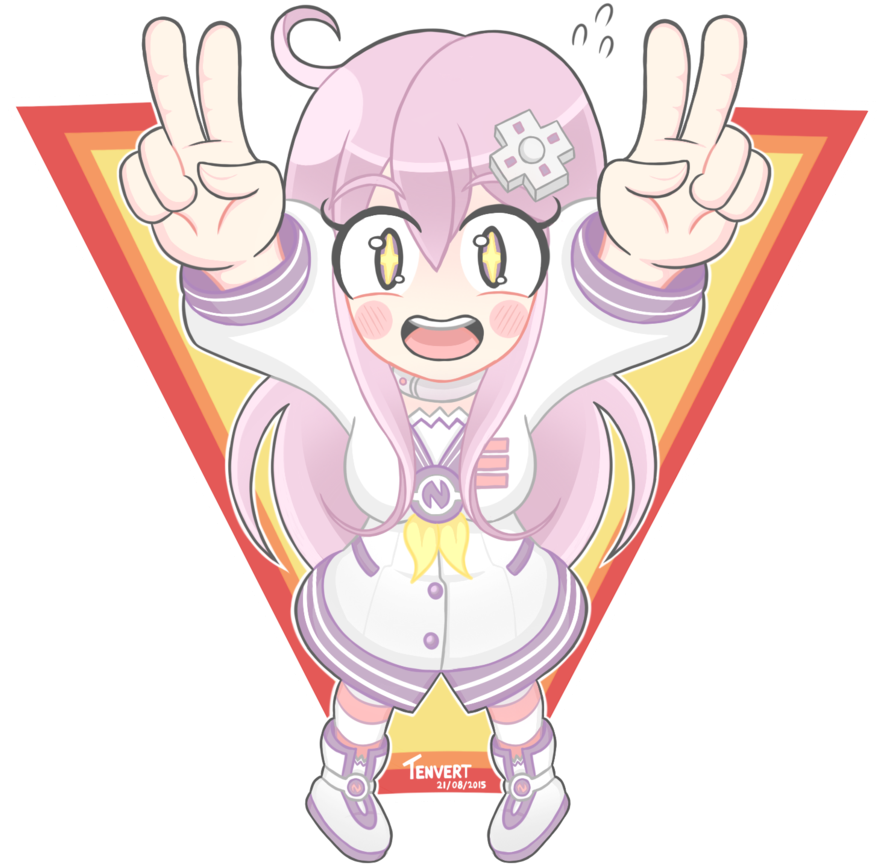 Cute Victory Sign Nepgear - Cartoon (883x904), Png Download