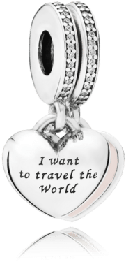 Travel Together Forever Dangle Charm, Pink Enamel & - Pandora 791717cz Travel Together Forever Charm (600x600), Png Download