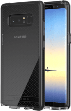 Front And Back - Tech 21 Evo Check Case For Galaxy Note8 - Smokey/black (300x400), Png Download