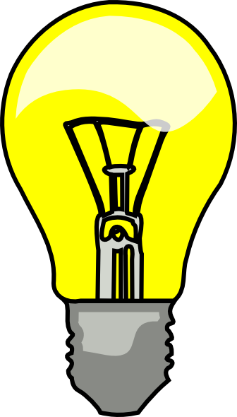Light Bulb Token Clip Art - Free Clip Art Png Light Bulb (336x590), Png Download