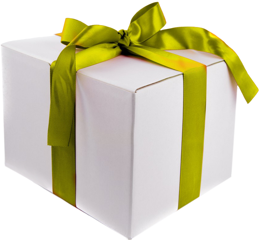 Birthday Clipart Gift Box Green Ribbon And Bow - Funny Present Transparent Background (886x803), Png Download