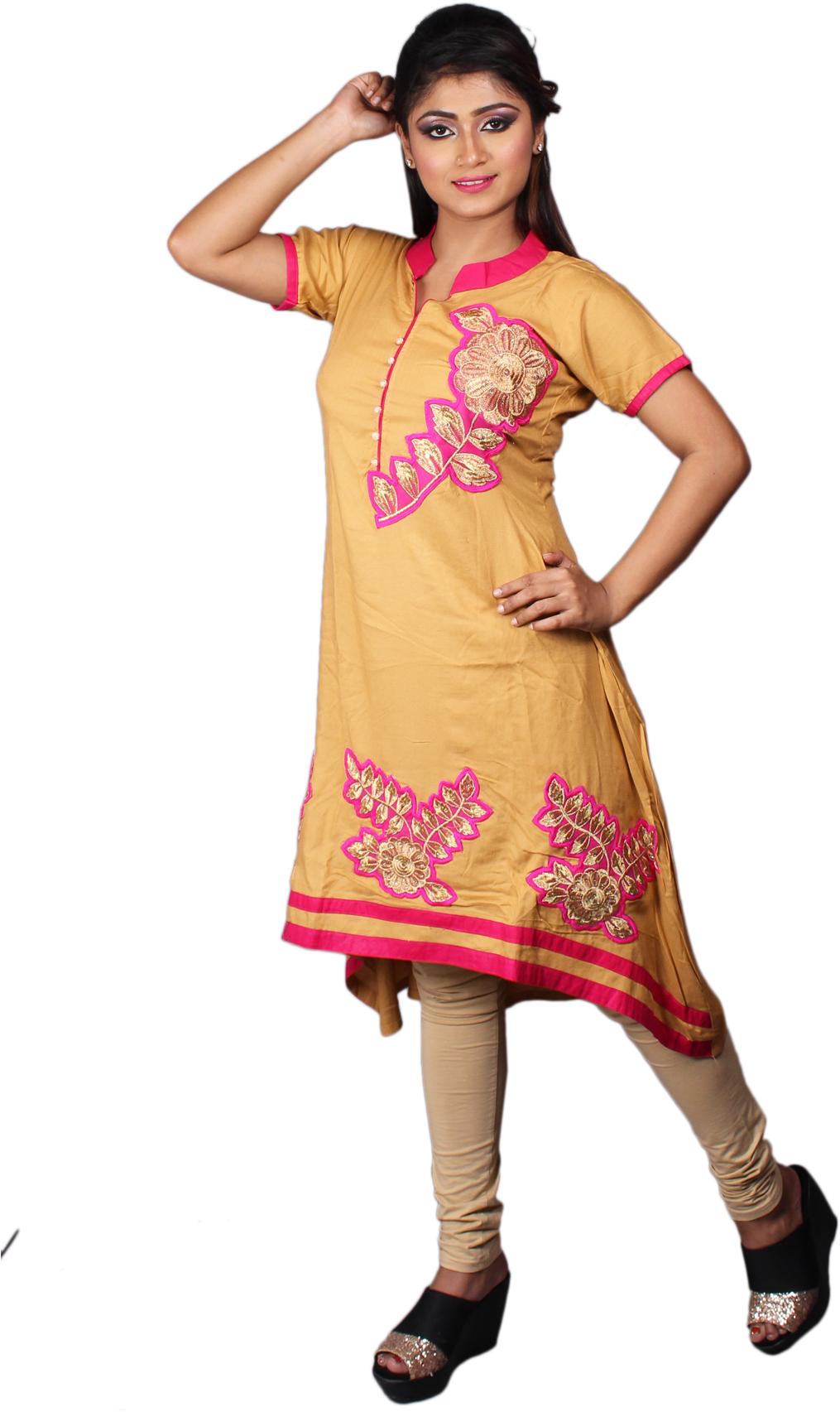 Cotton Embroidered Kurti - Embroidery (1200x1800), Png Download