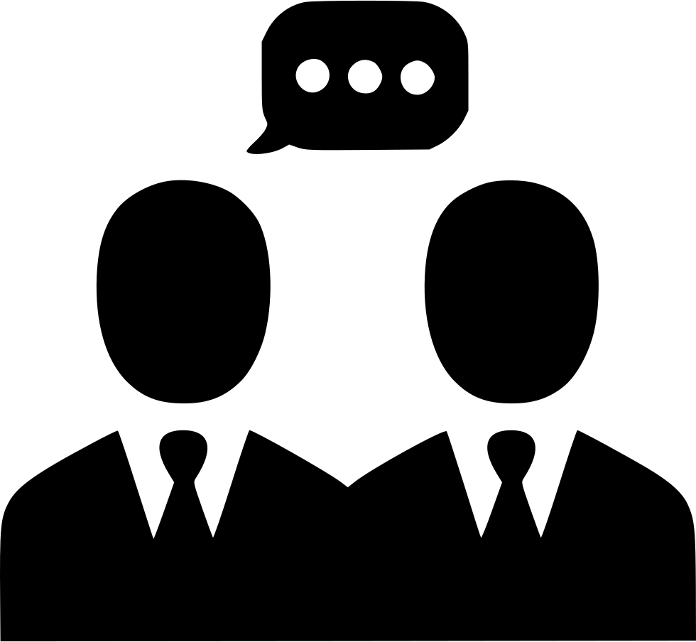 Men Users Group Team People Negotiation Chat Comunication - People Chat Icon Png (980x904), Png Download