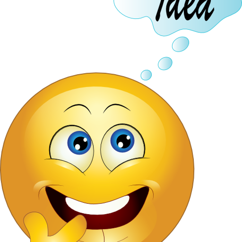 Free Emoticons Clipart Yellow Thinking Smiley Emoticon - Did You Know Emoji (1024x1024), Png Download