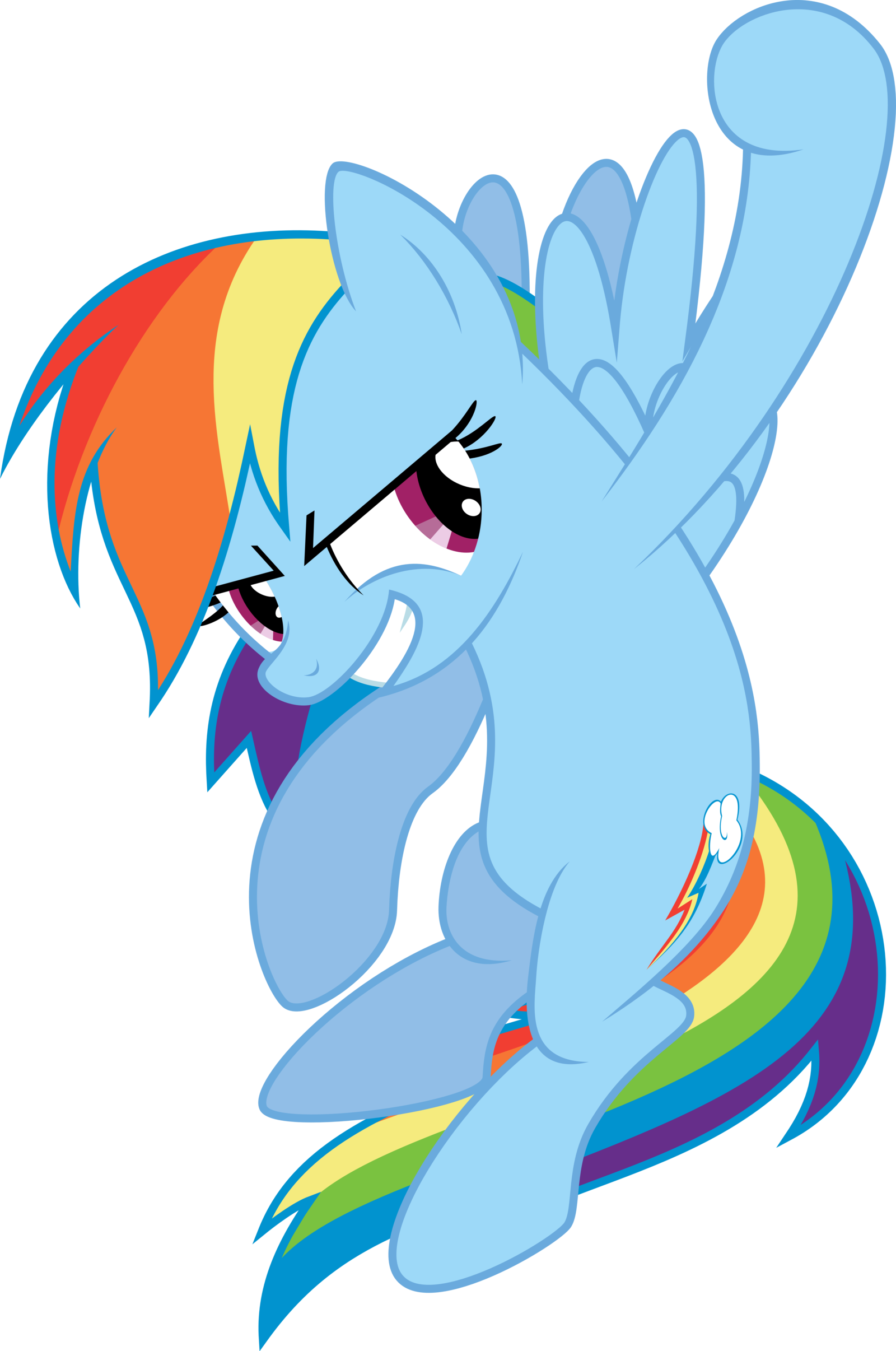 Rainbow Dash Punch Vector By - Mlp Shoryuken (1600x2412), Png Download