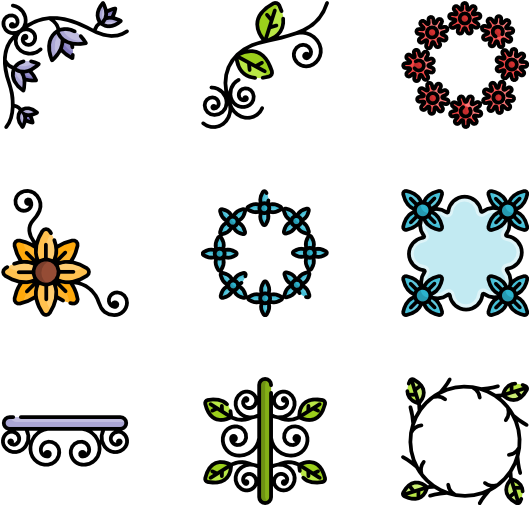 Floral Design (600x564), Png Download