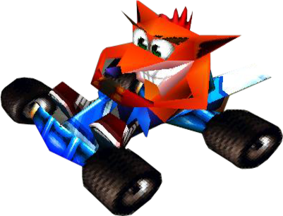 Crash Team Racing Crash Bandicoot In-kart - Crash Team Racing Crash Bandicoot (401x306), Png Download