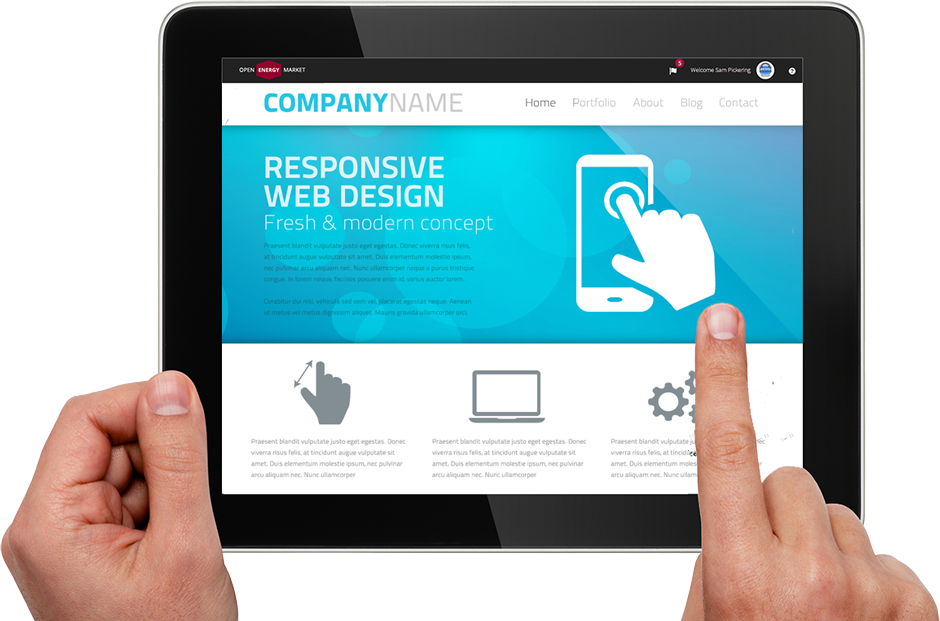 Ipad Hand - Ipad In Hand Png (940x621), Png Download