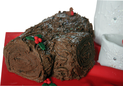 Yule Log Seasonal Christmas Cake - Christmas Day (500x351), Png Download