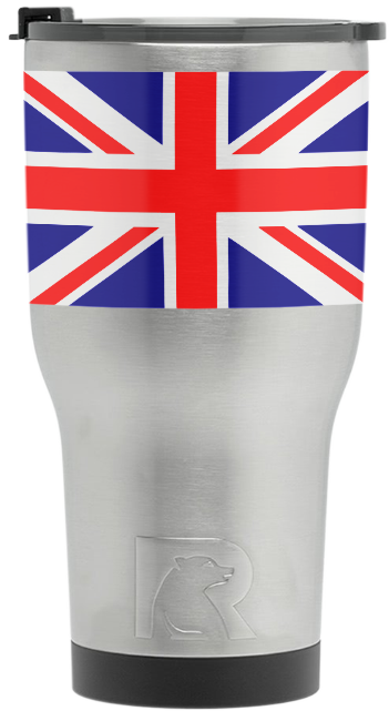 Stainless Tumbler - Union Jack Template A4 (351x641), Png Download