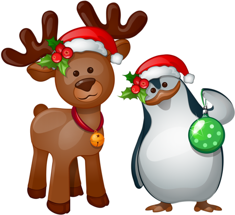 2016 Merry Christmas And Happy New Year Vector Background - Rudolph Reindeer Png (500x445), Png Download