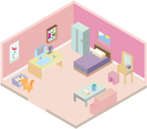 Http - //oblyvian - Tumblr - Com/tagged/doodles Isometric - Mood Board (500x647), Png Download