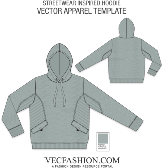 Illustration Fashion, Pattern Illustration, Flat Sketches, - Street Wear Flat Template (600x600), Png Download