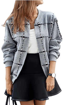 Bomber Jacket - Customização De Moletons Femininos (400x400), Png Download