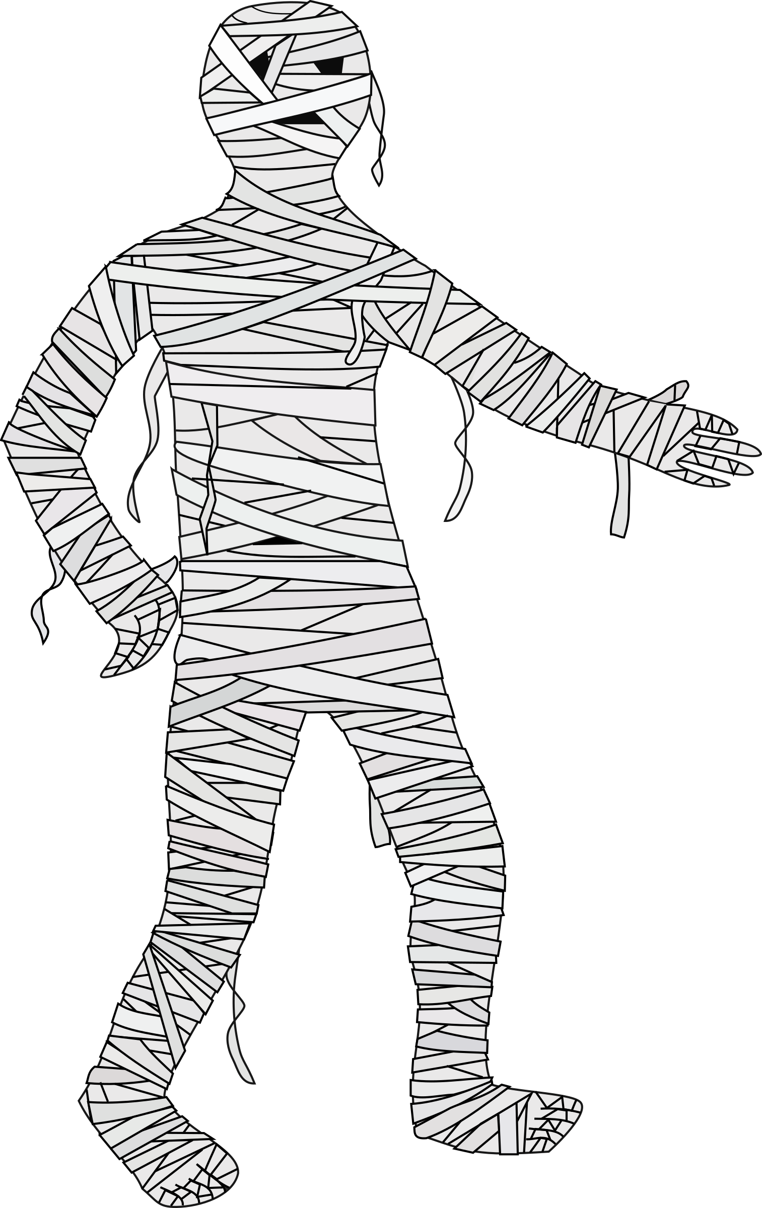Mummy Clipart Mini - Cartoon Mummy Png (1513x2400), Png Download